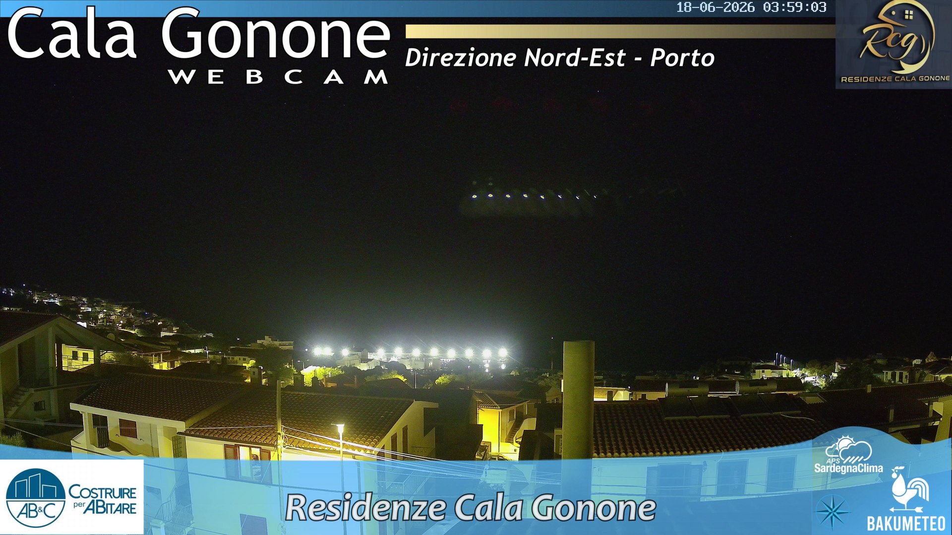 time-lapse frame, Cala Gonone Nord webcam