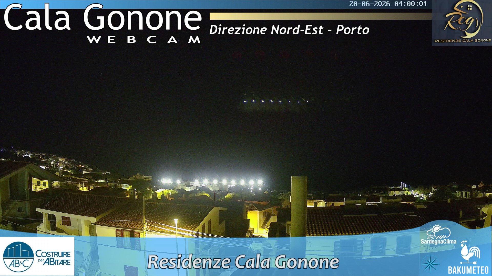 time-lapse frame, Cala Gonone Nord webcam