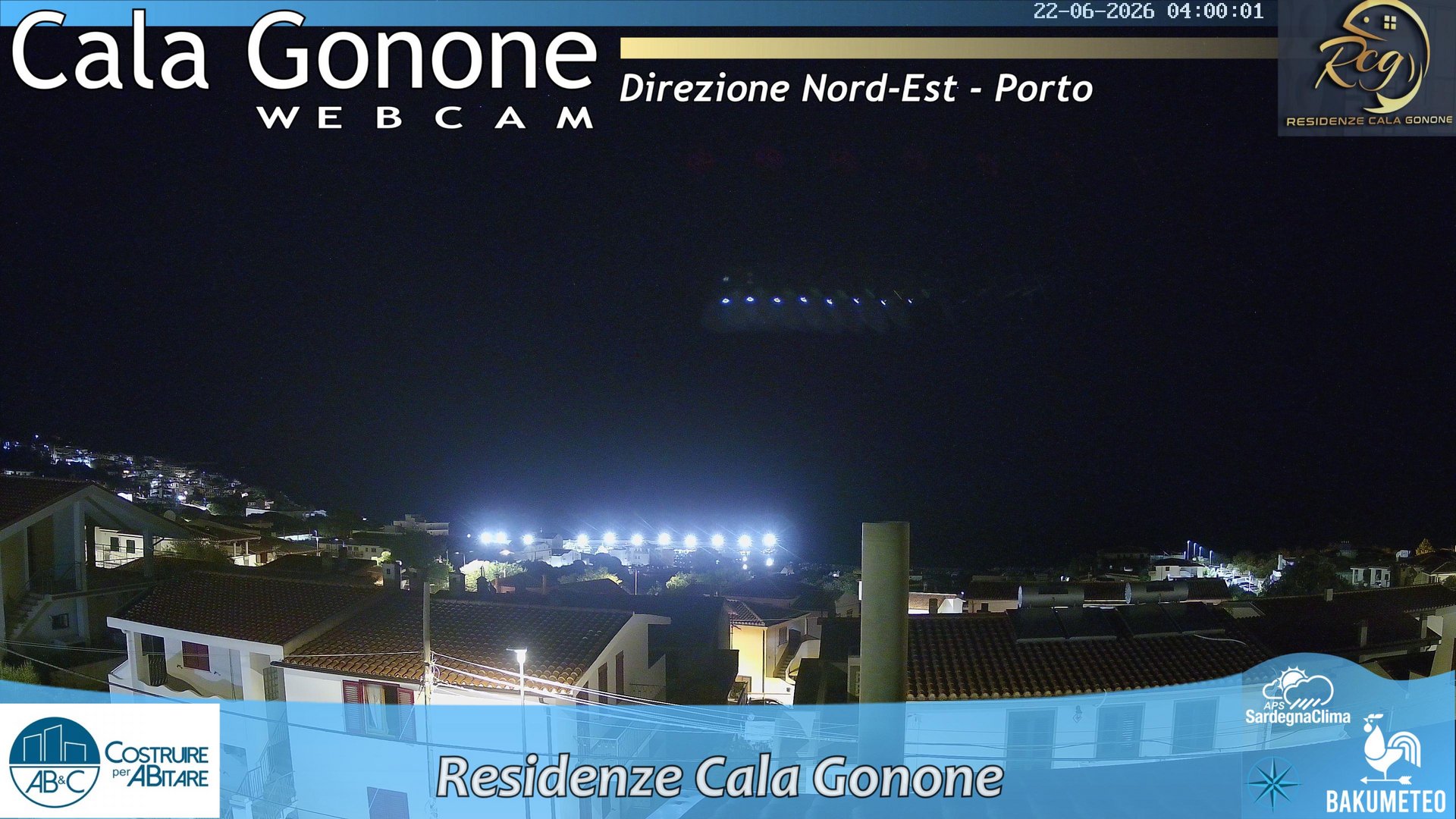 time-lapse frame, Cala Gonone Nord webcam