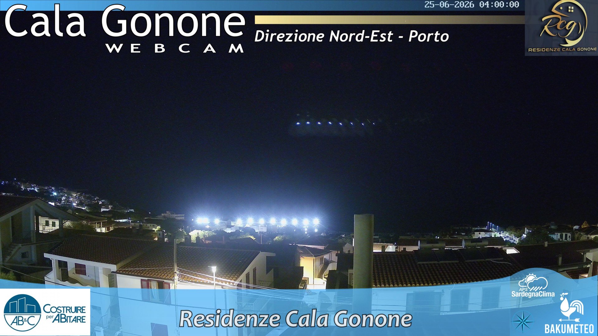 time-lapse frame, Cala Gonone Nord webcam