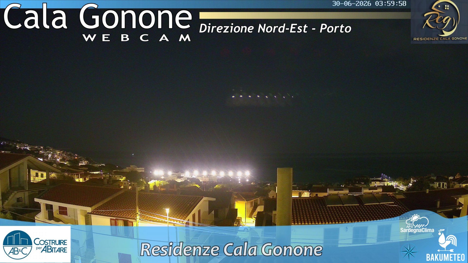 time-lapse frame, Cala Gonone Nord webcam
