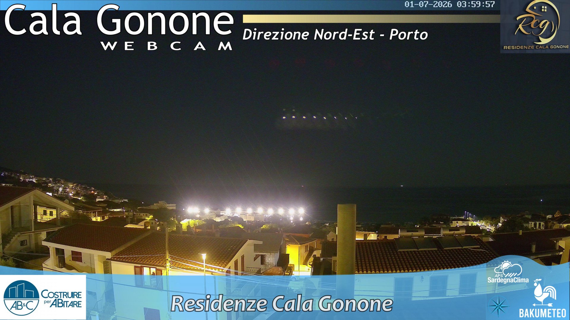 time-lapse frame, Cala Gonone Nord webcam