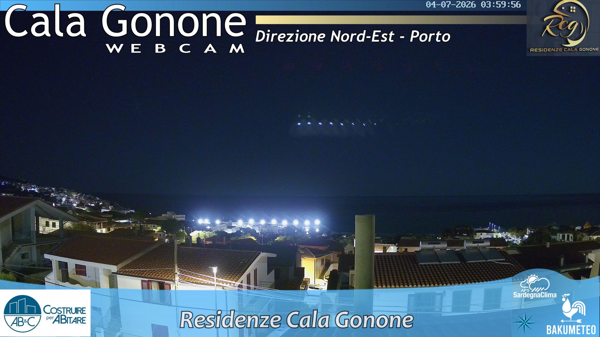 time-lapse frame, Cala Gonone Nord webcam