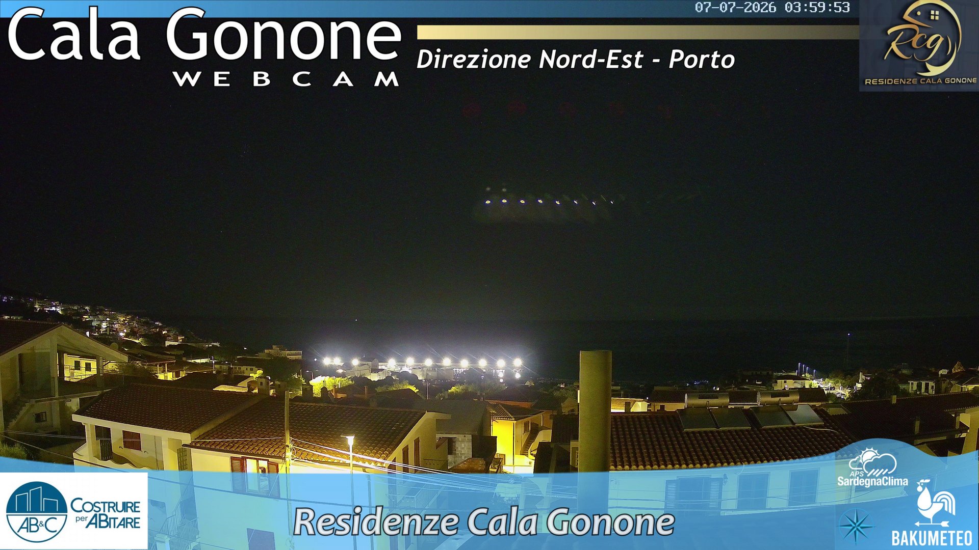 time-lapse frame, Cala Gonone Nord webcam
