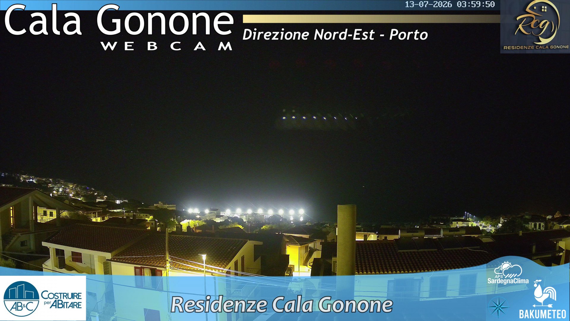 time-lapse frame, Cala Gonone Nord webcam