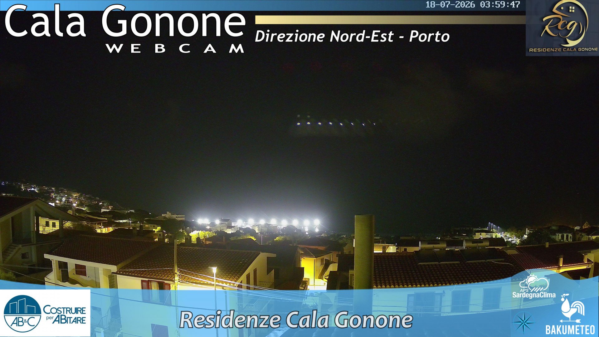time-lapse frame, Cala Gonone Nord webcam