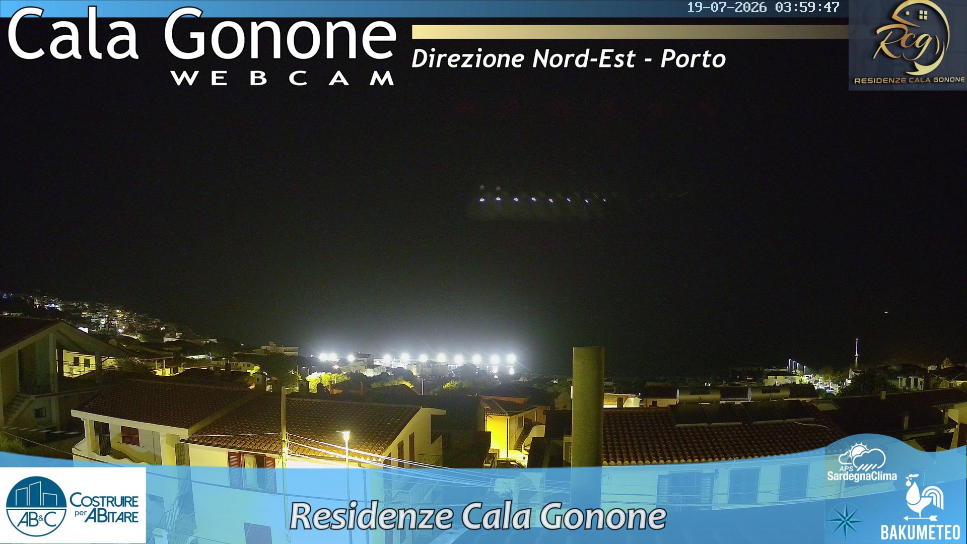 time-lapse frame, Cala Gonone Nord webcam