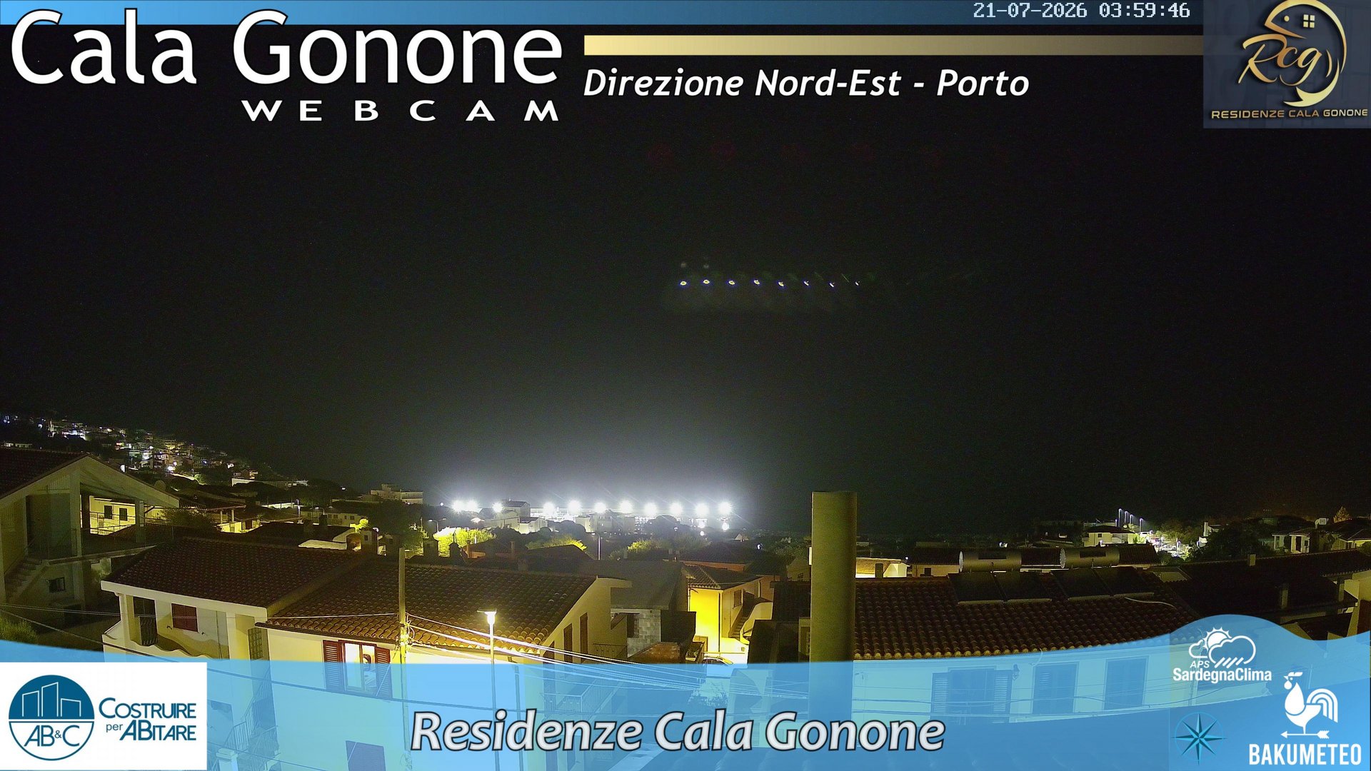 time-lapse frame, Cala Gonone Nord webcam