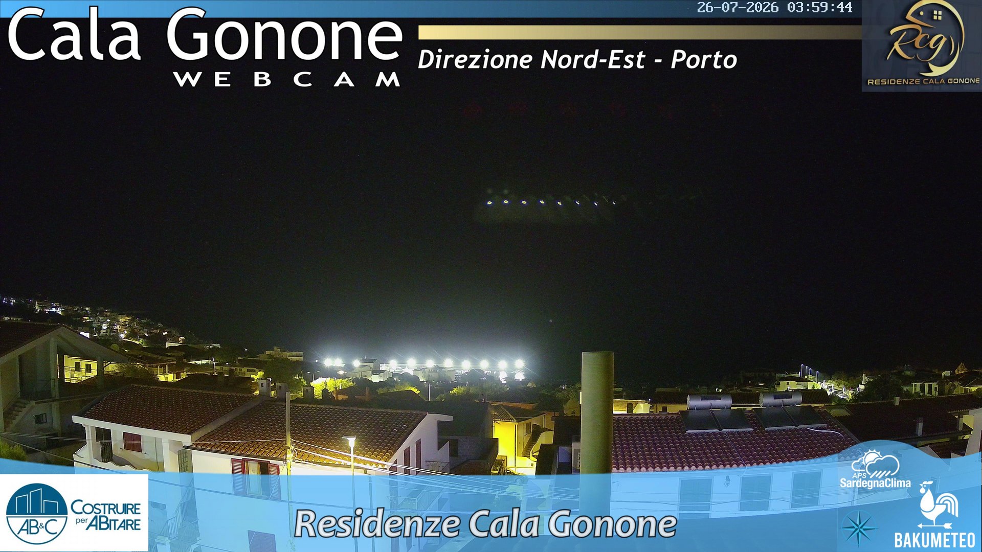 time-lapse frame, Cala Gonone Nord webcam