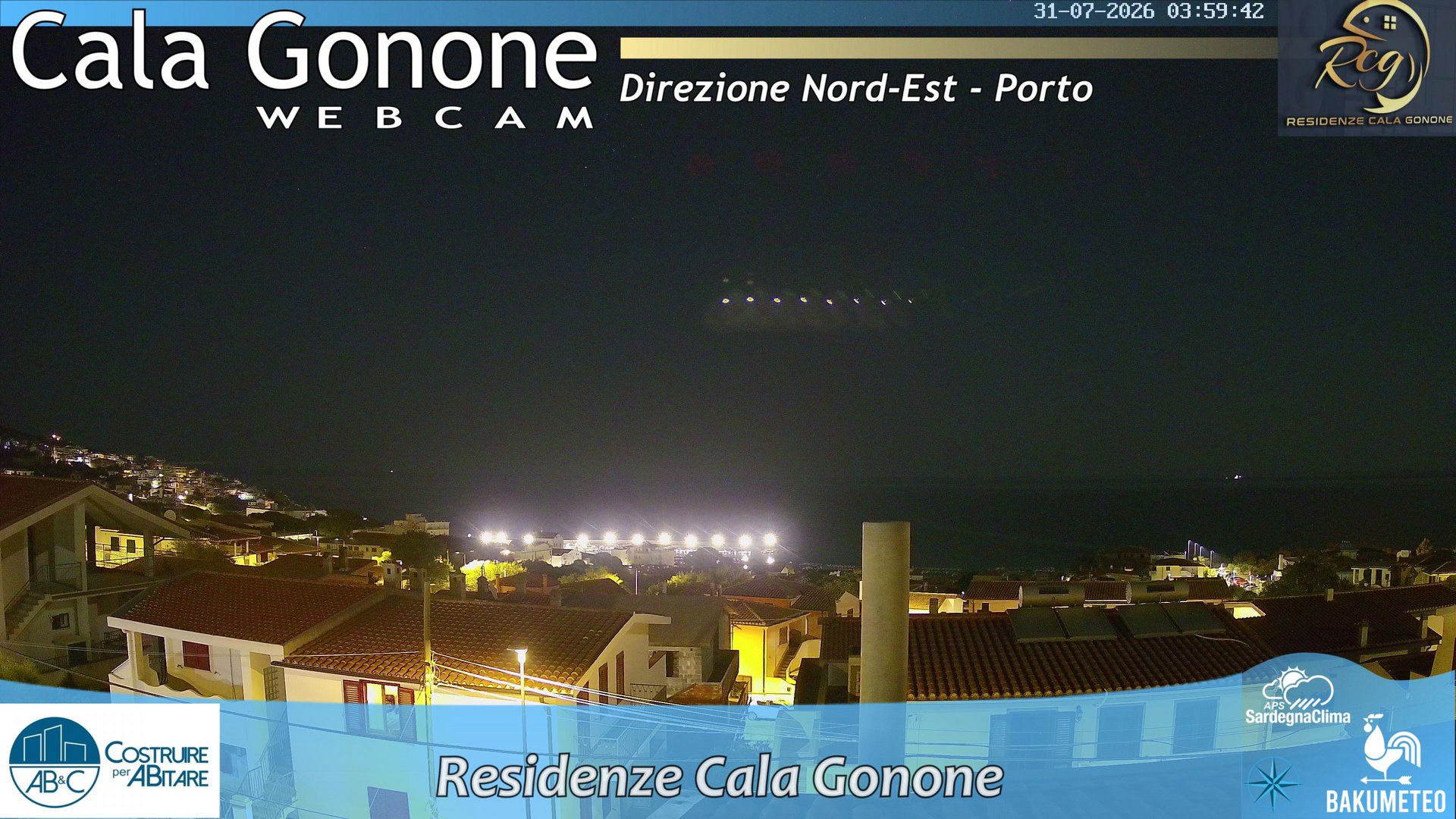time-lapse frame, Cala Gonone Nord webcam