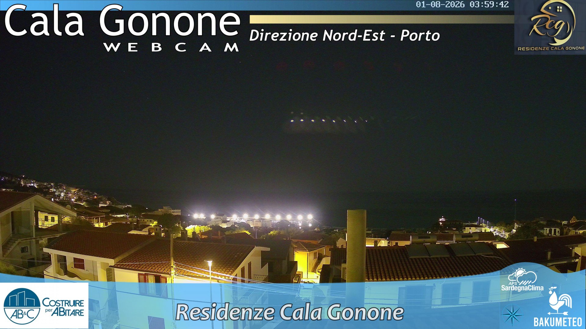 time-lapse frame, Cala Gonone Nord webcam