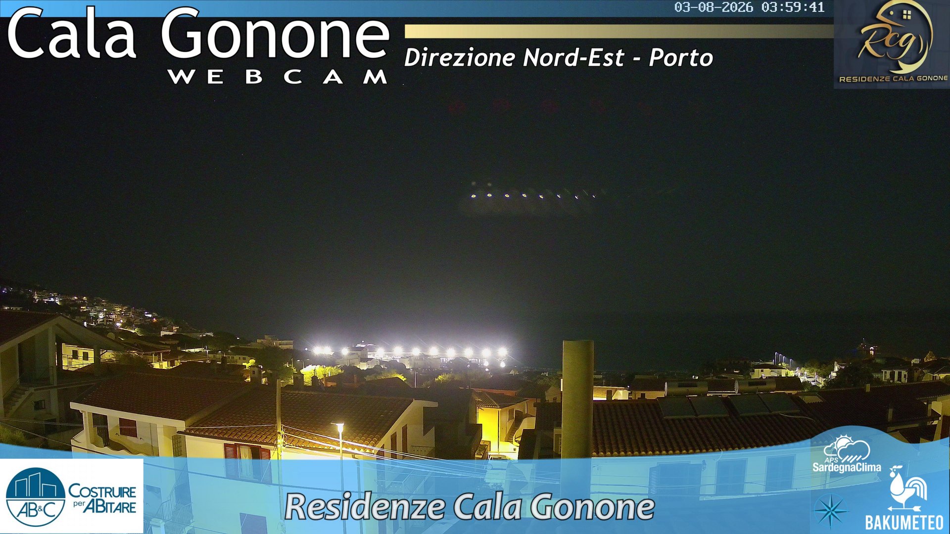 time-lapse frame, Cala Gonone Nord webcam