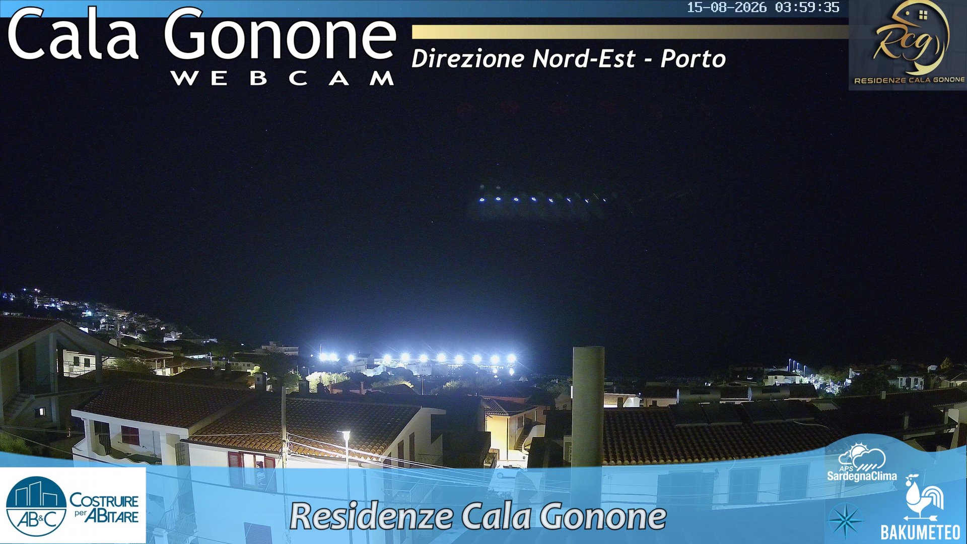 time-lapse frame, Cala Gonone Nord webcam