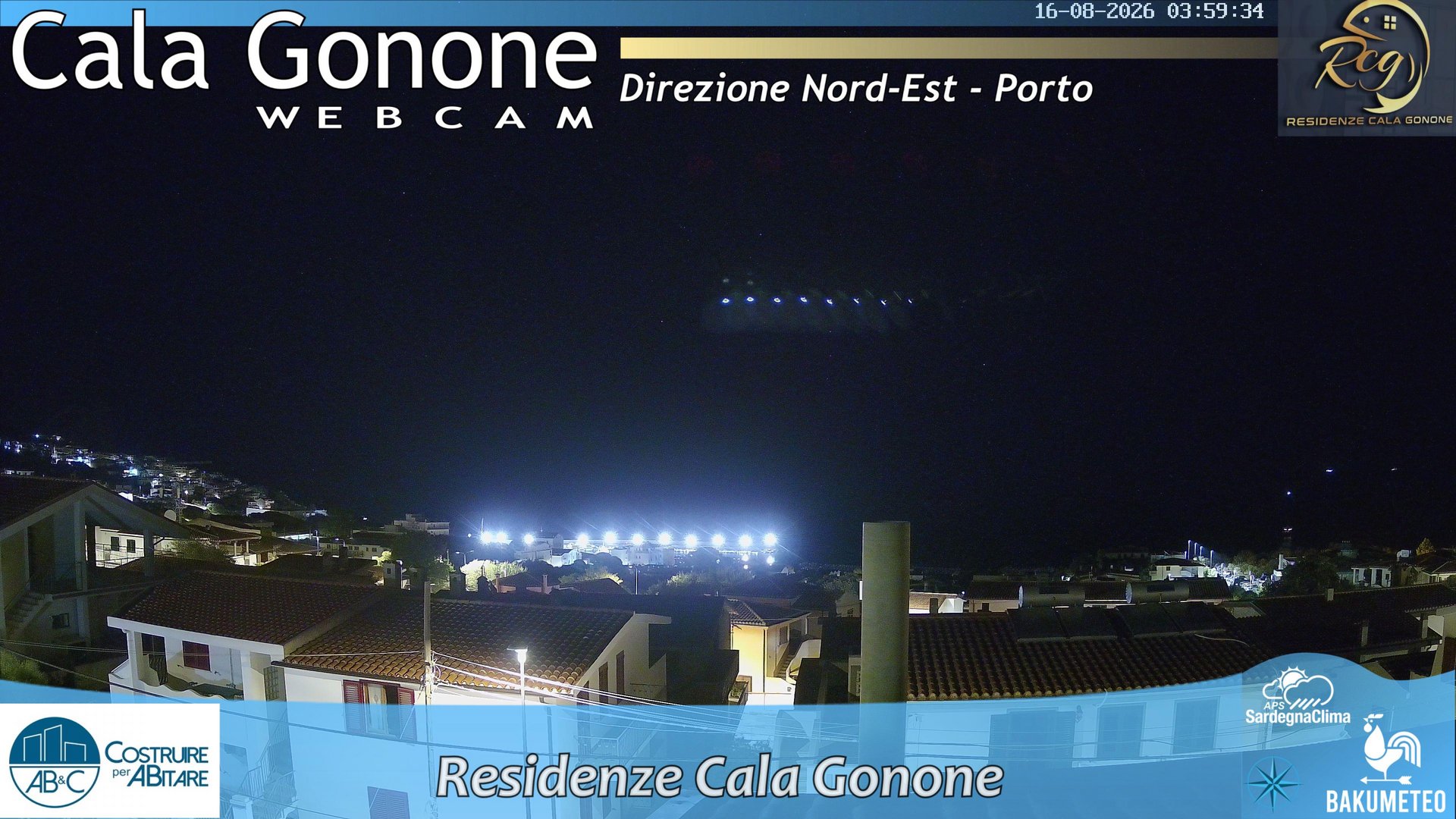 time-lapse frame, Cala Gonone Nord webcam