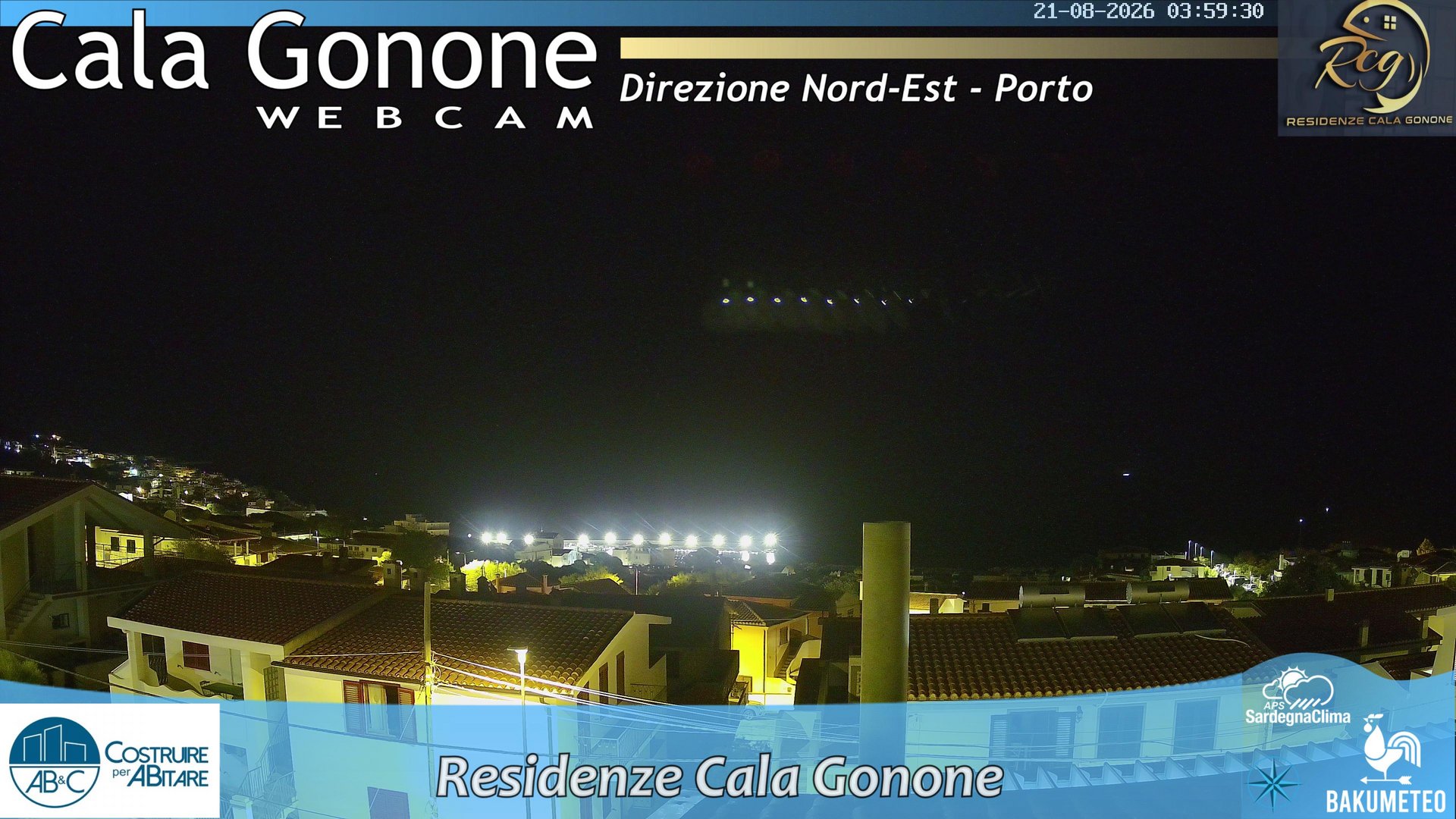 time-lapse frame, Cala Gonone Nord webcam