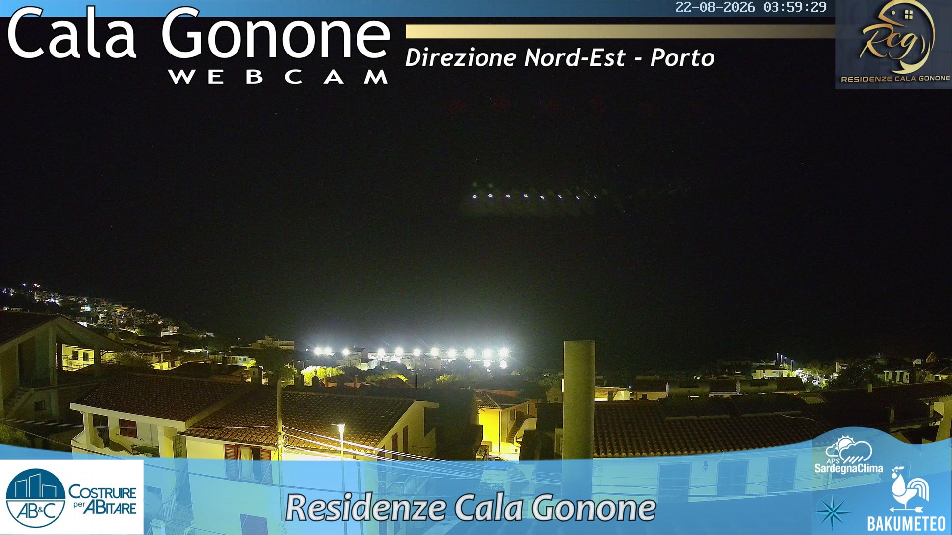 time-lapse frame, Cala Gonone Nord webcam