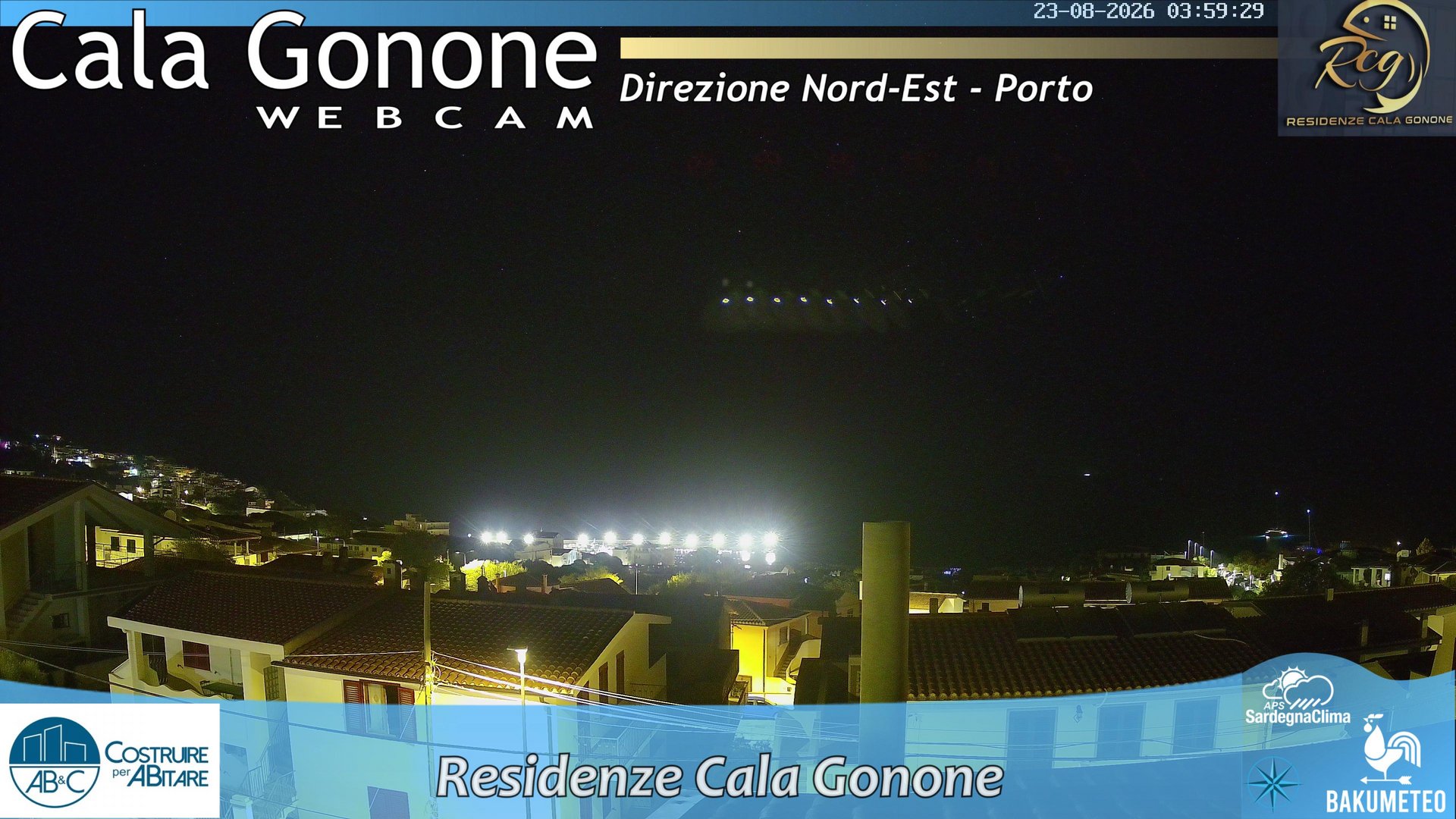 time-lapse frame, Cala Gonone Nord webcam