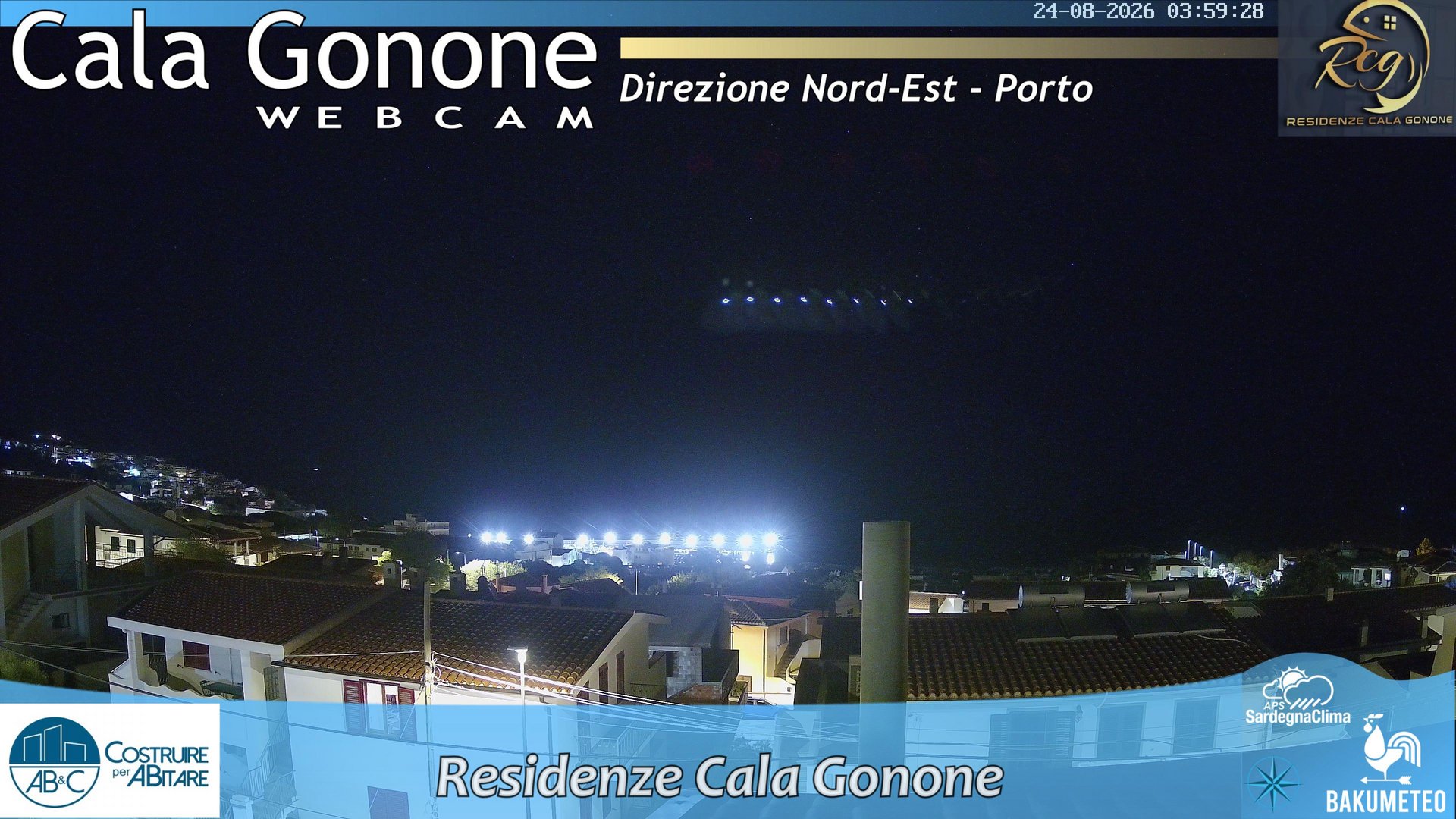 time-lapse frame, Cala Gonone Nord webcam