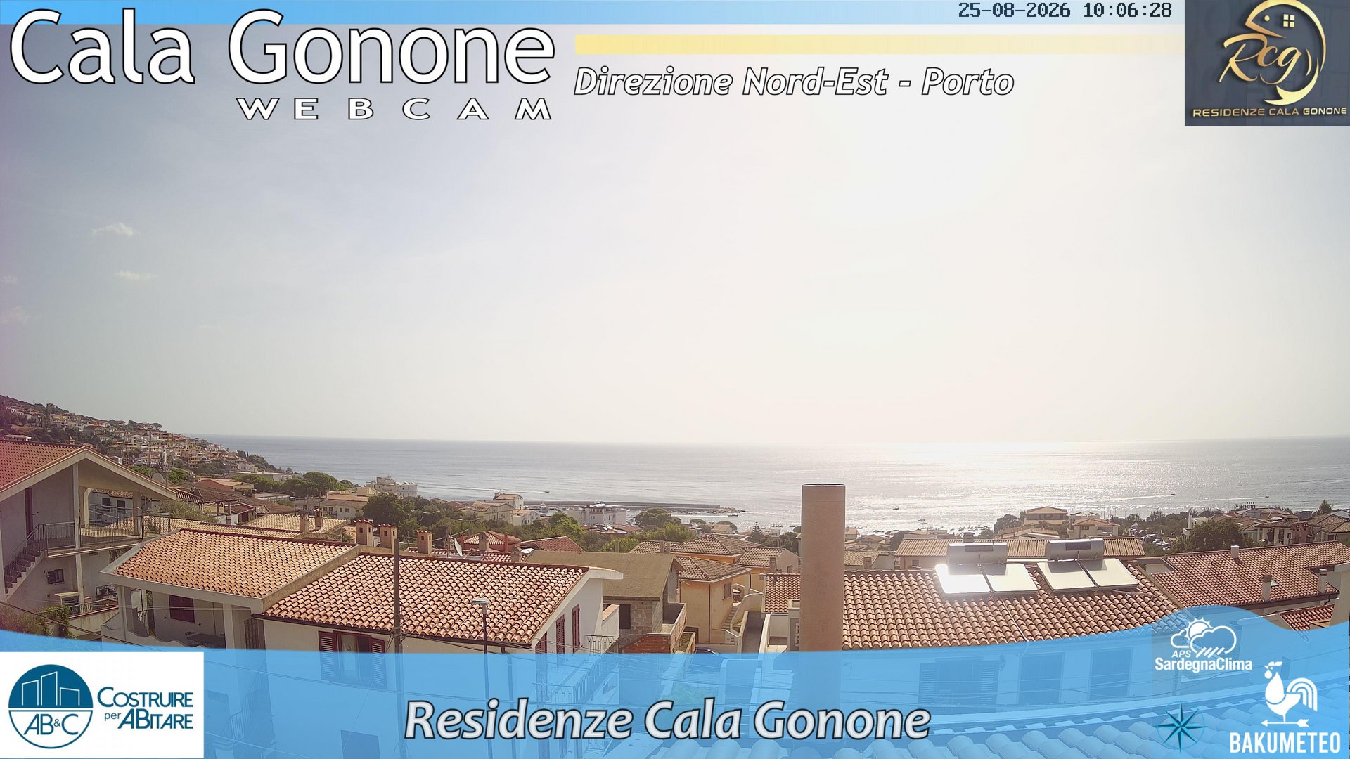 time-lapse frame, Cala Gonone Nord webcam