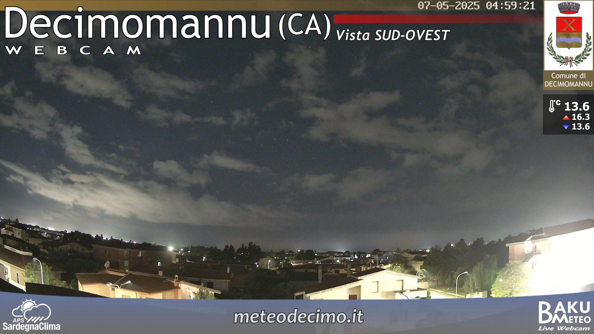 time-lapse frame, Decimomannu webcam