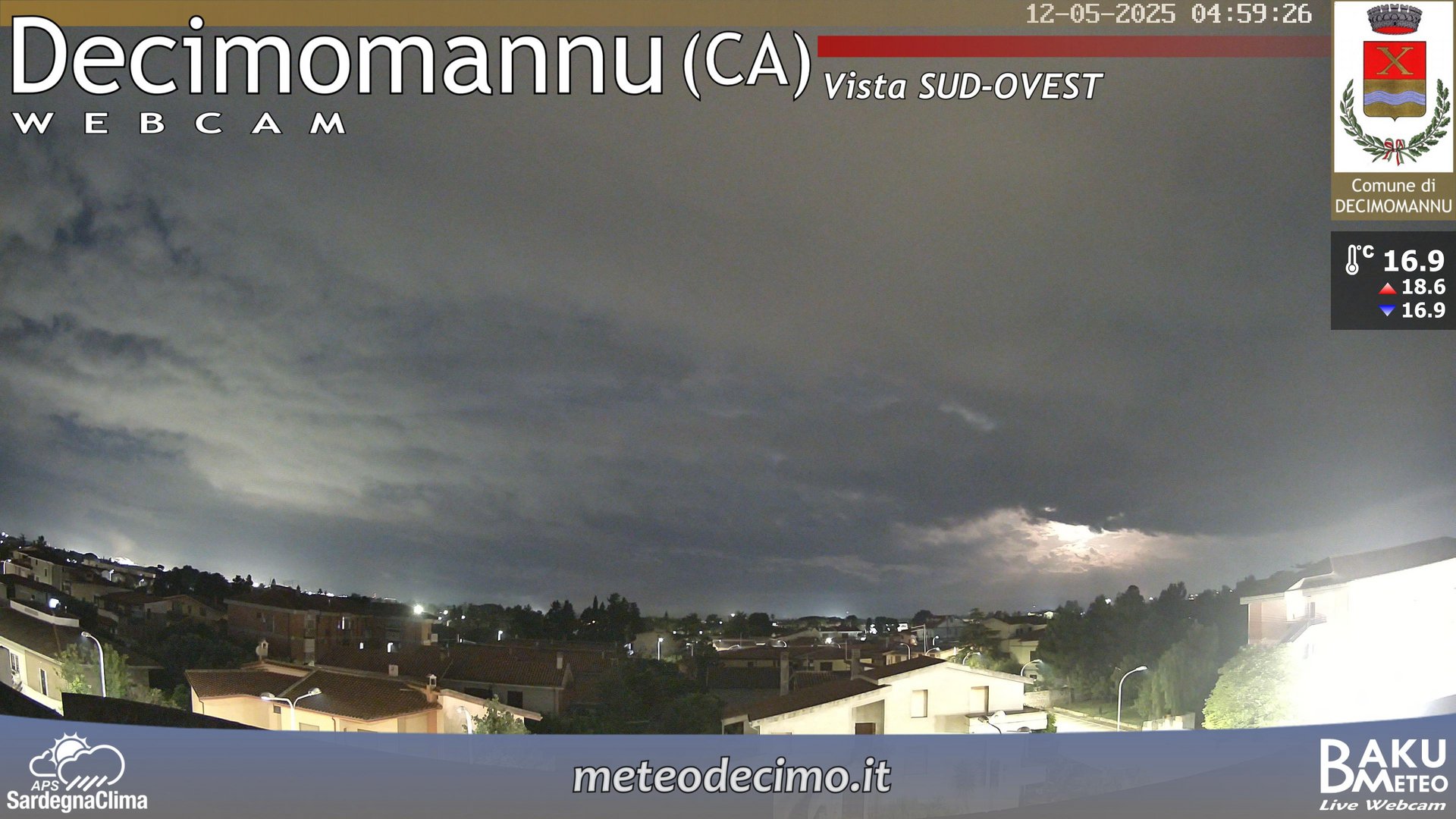 time-lapse frame, Decimomannu webcam