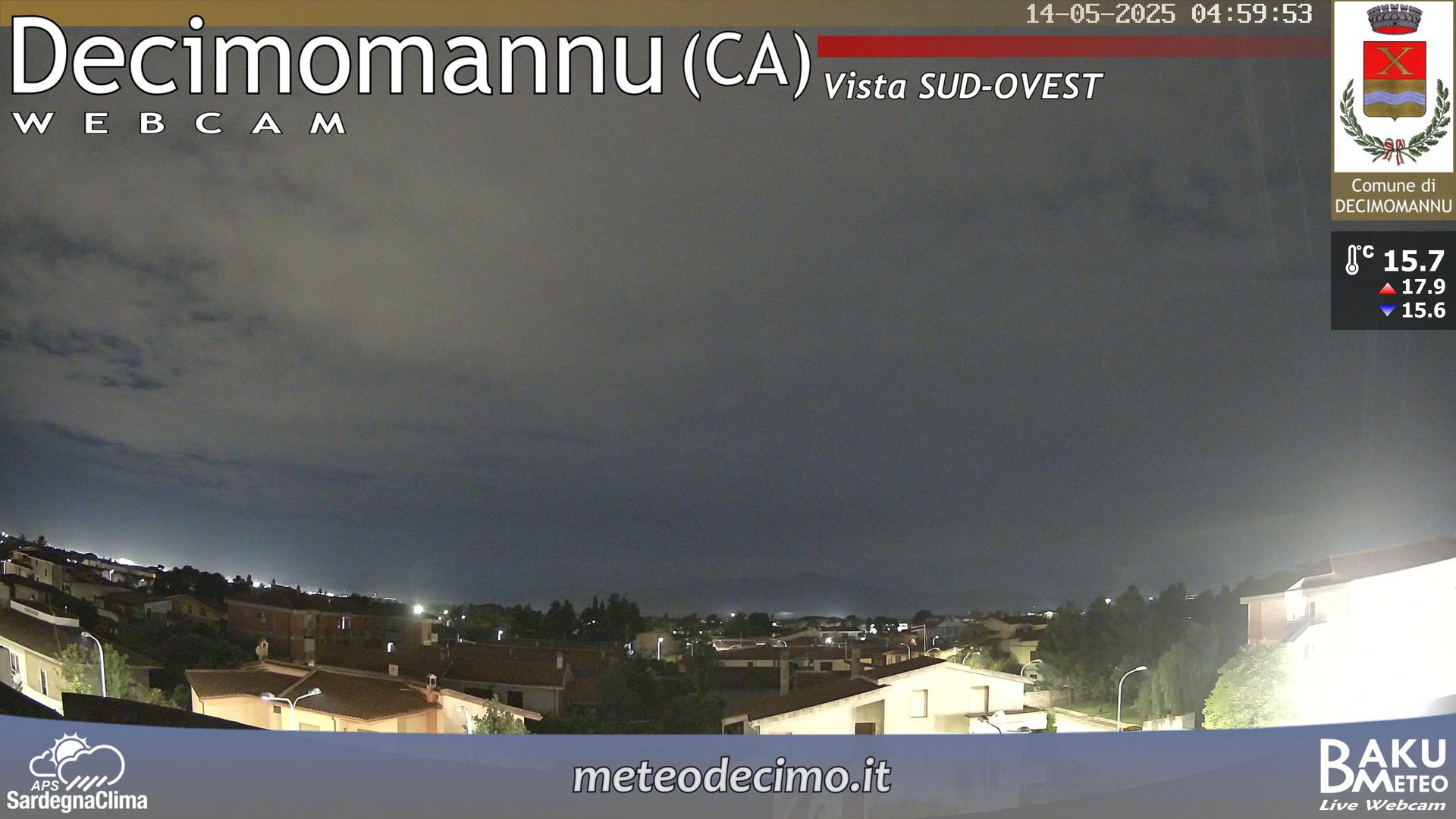 time-lapse frame, Decimomannu webcam