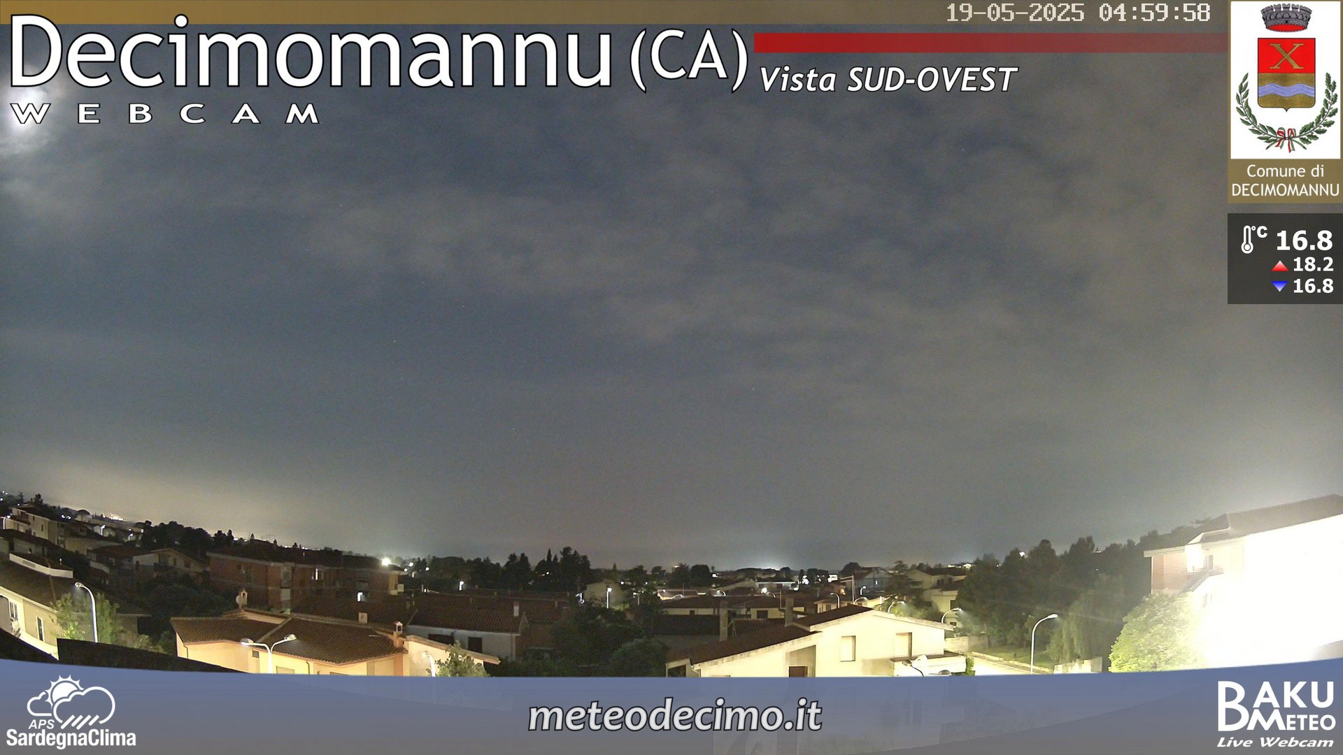 time-lapse frame, Decimomannu webcam
