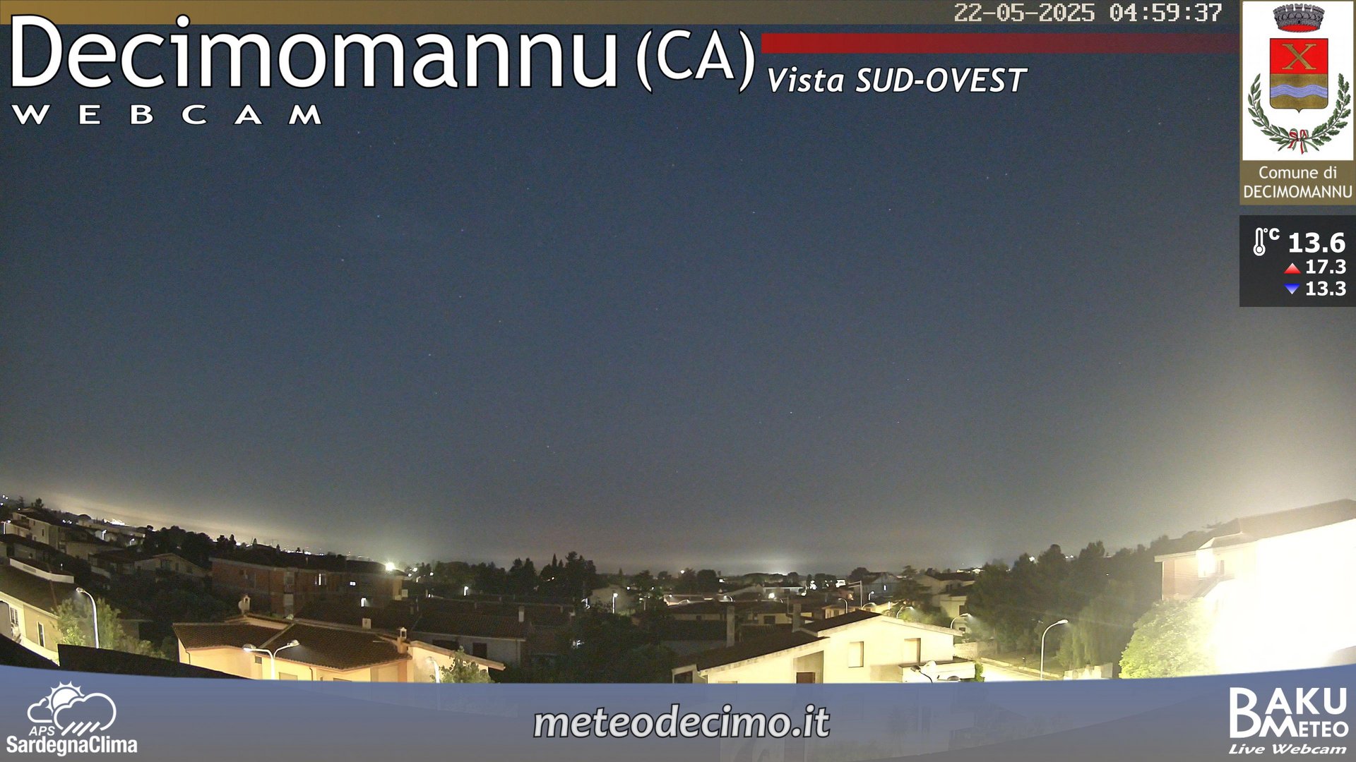 time-lapse frame, Decimomannu webcam