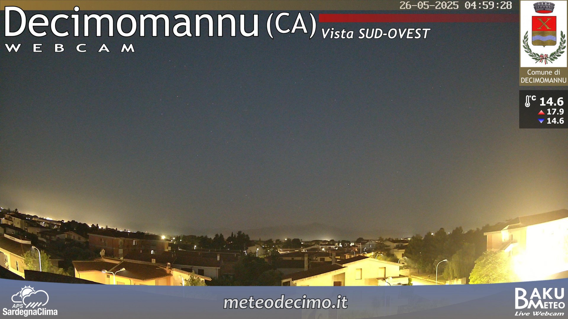time-lapse frame, Decimomannu webcam