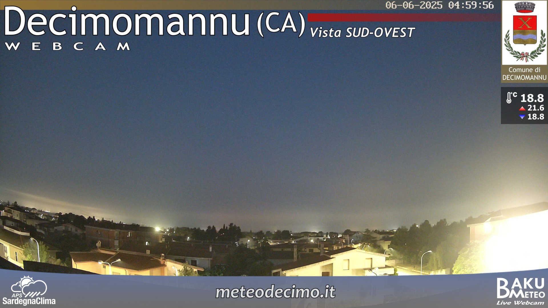 time-lapse frame, Decimomannu webcam