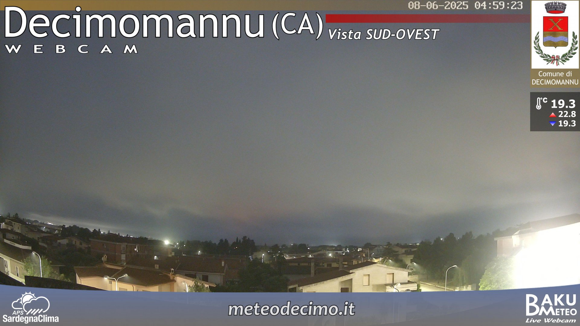 time-lapse frame, Decimomannu webcam