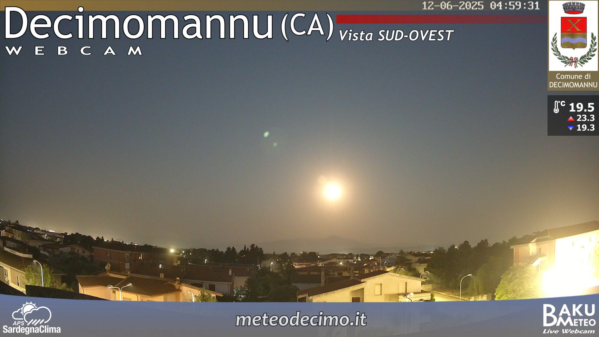 time-lapse frame, Decimomannu webcam