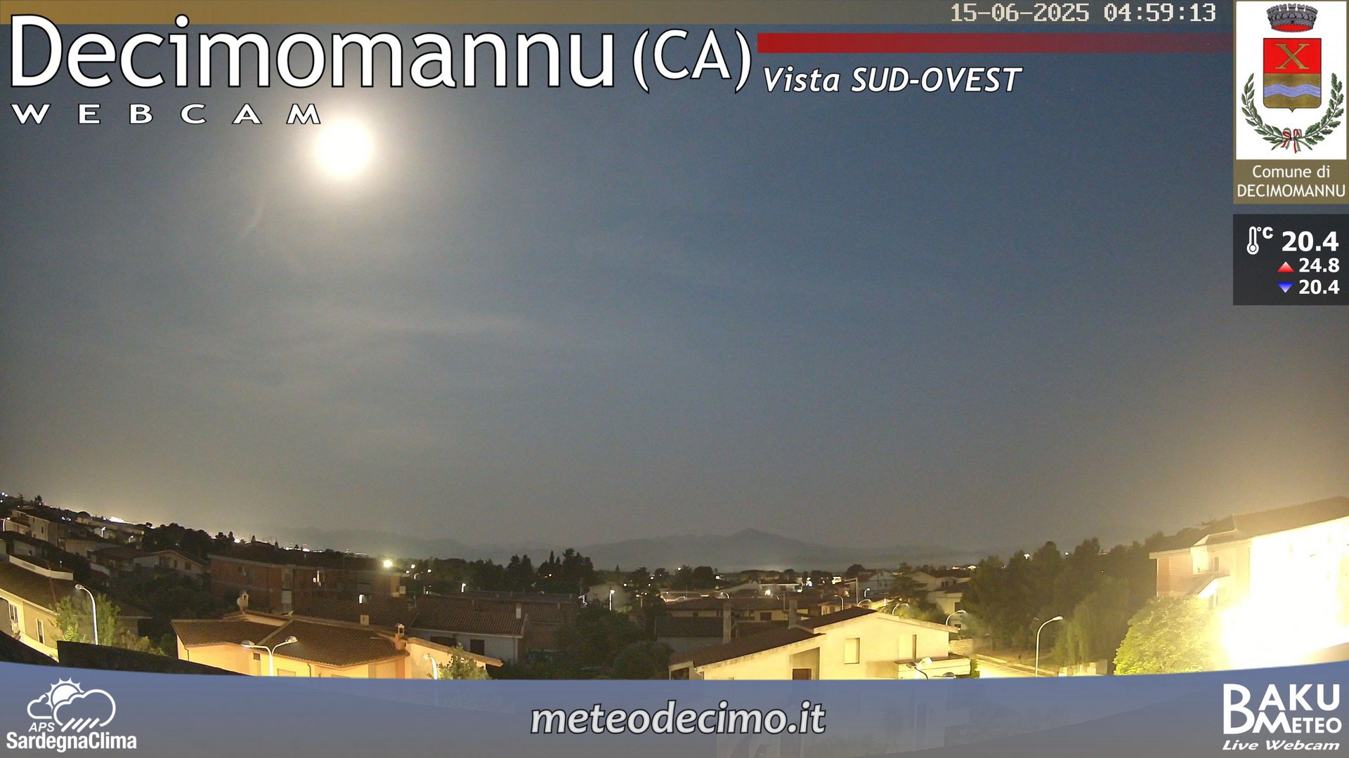time-lapse frame, Decimomannu webcam