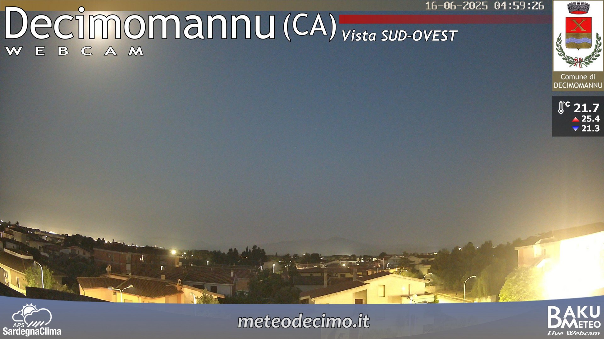 time-lapse frame, Decimomannu webcam