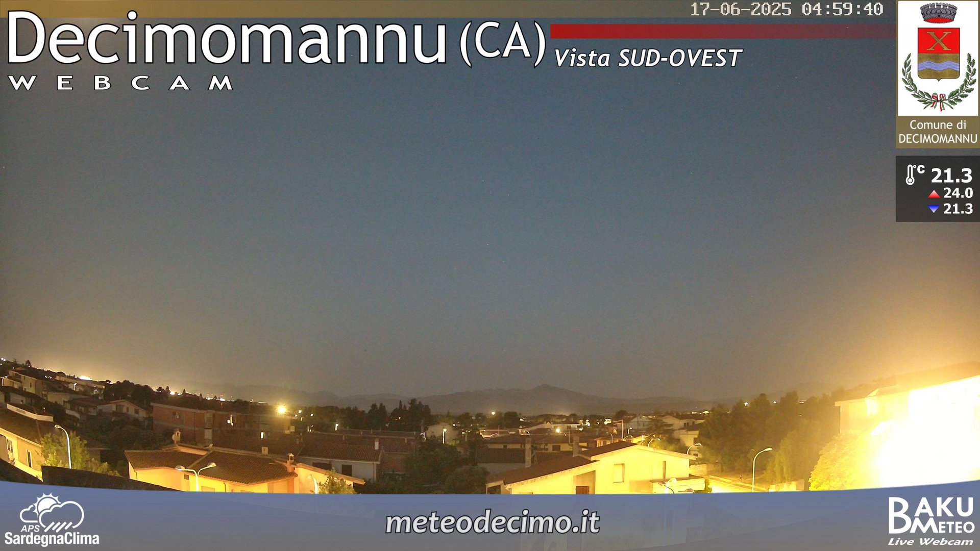time-lapse frame, Decimomannu webcam