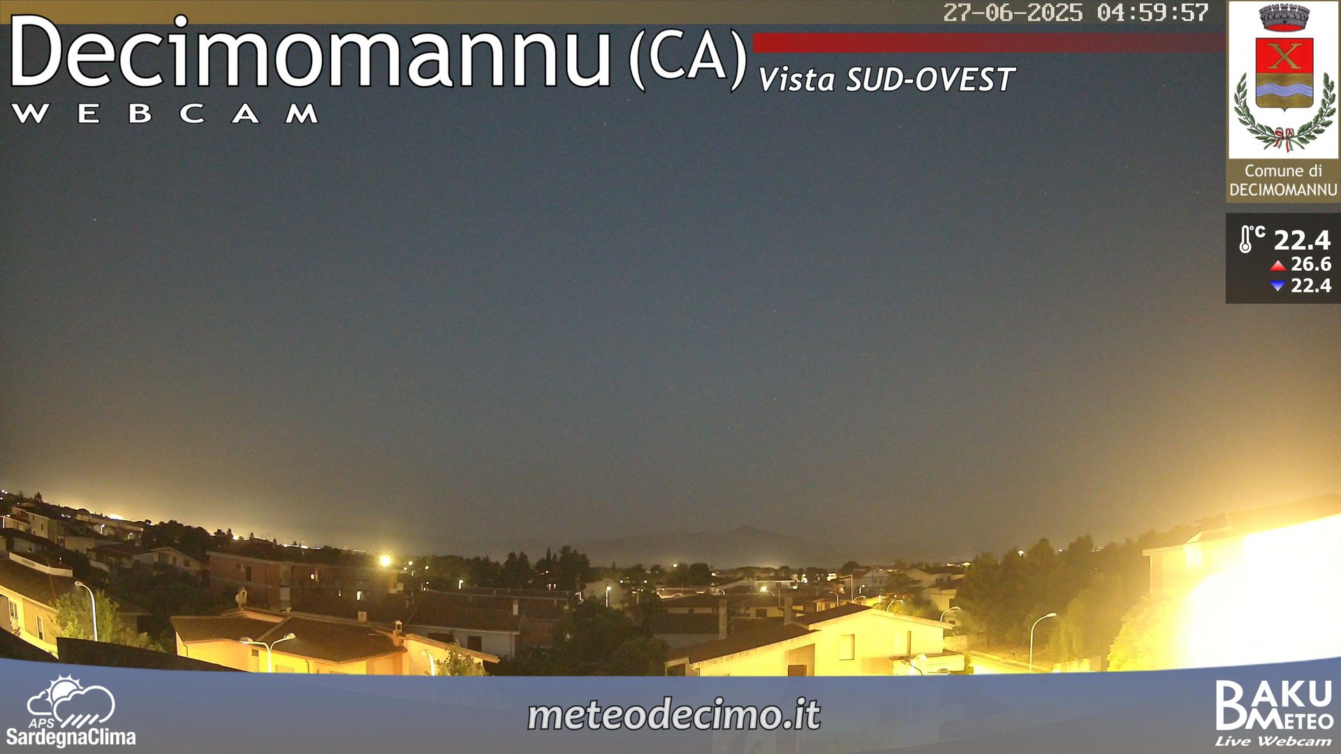 time-lapse frame, Decimomannu webcam