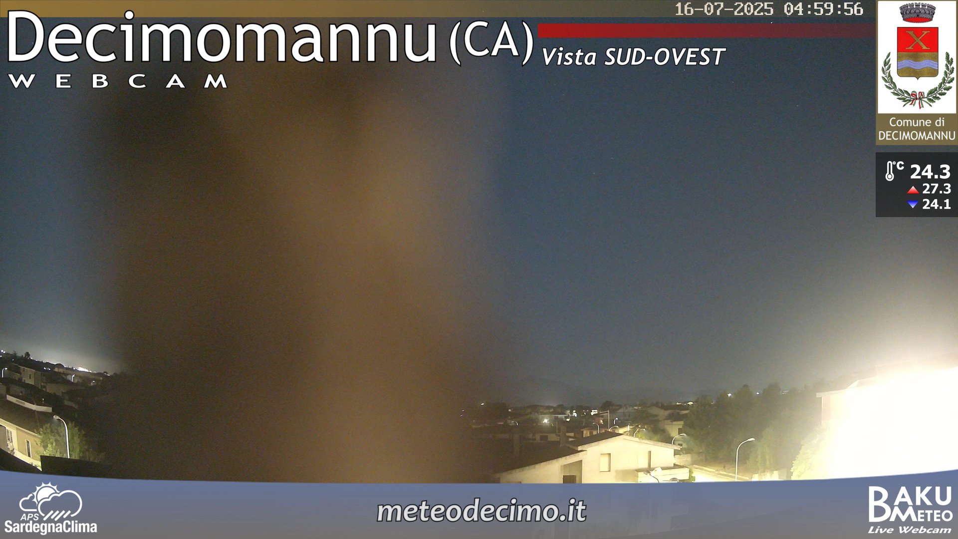 time-lapse frame, Decimomannu webcam