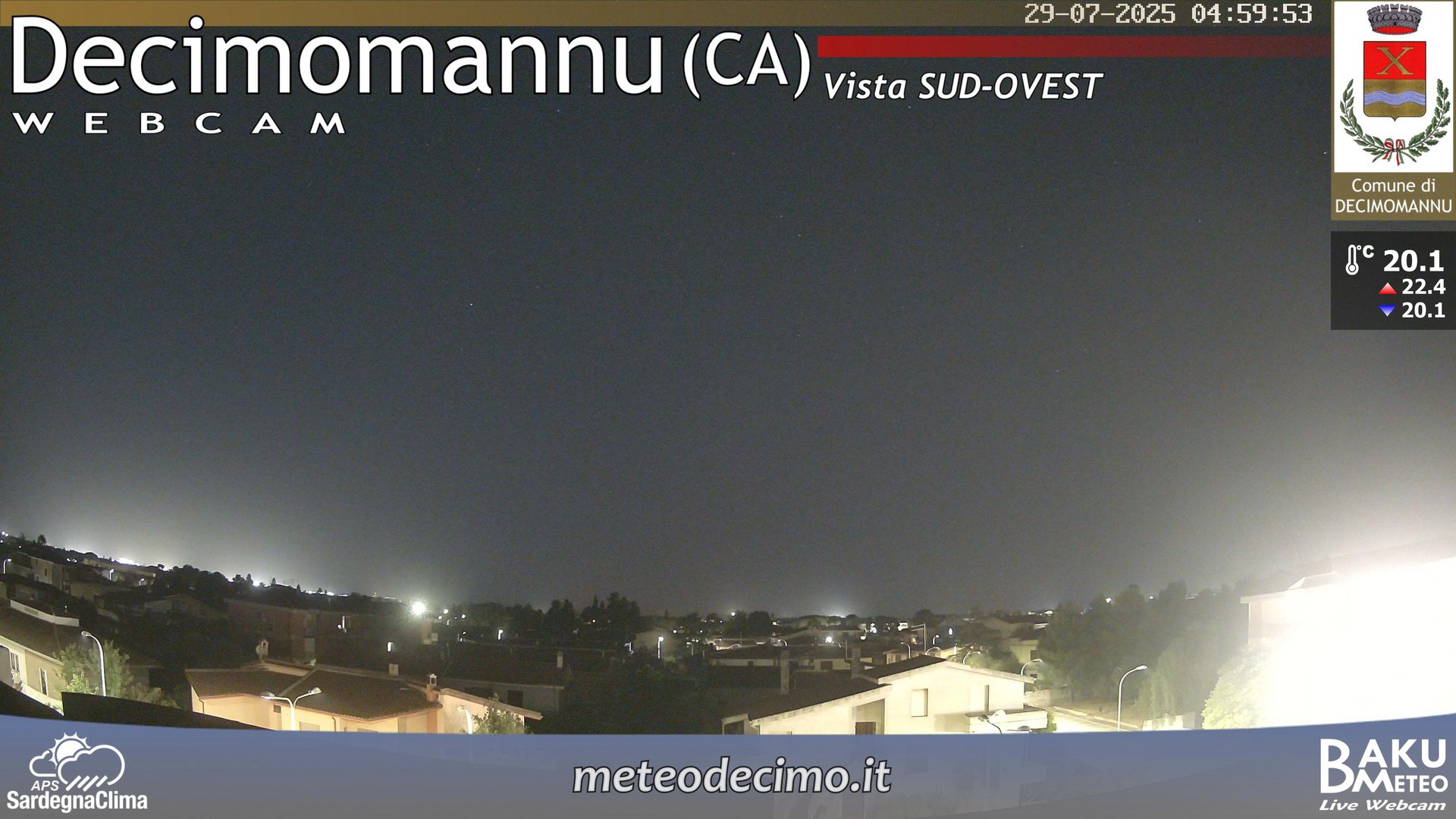 time-lapse frame, Decimomannu webcam