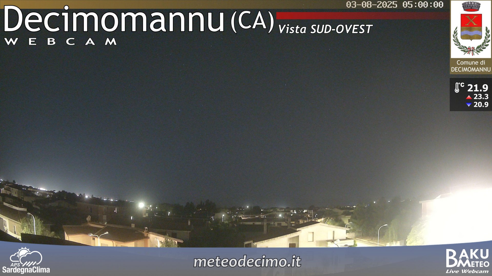 time-lapse frame, Decimomannu webcam