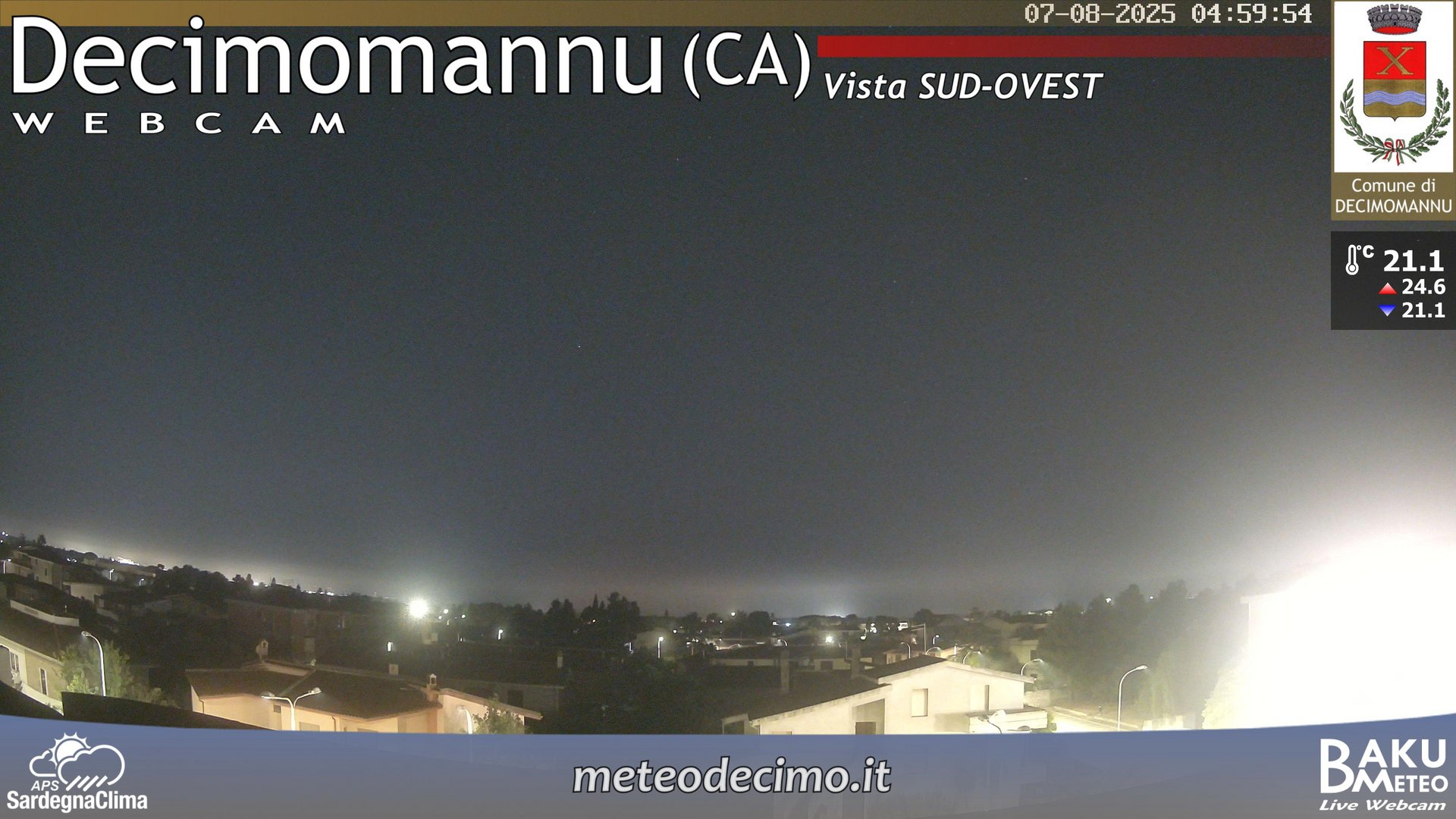 time-lapse frame, Decimomannu webcam