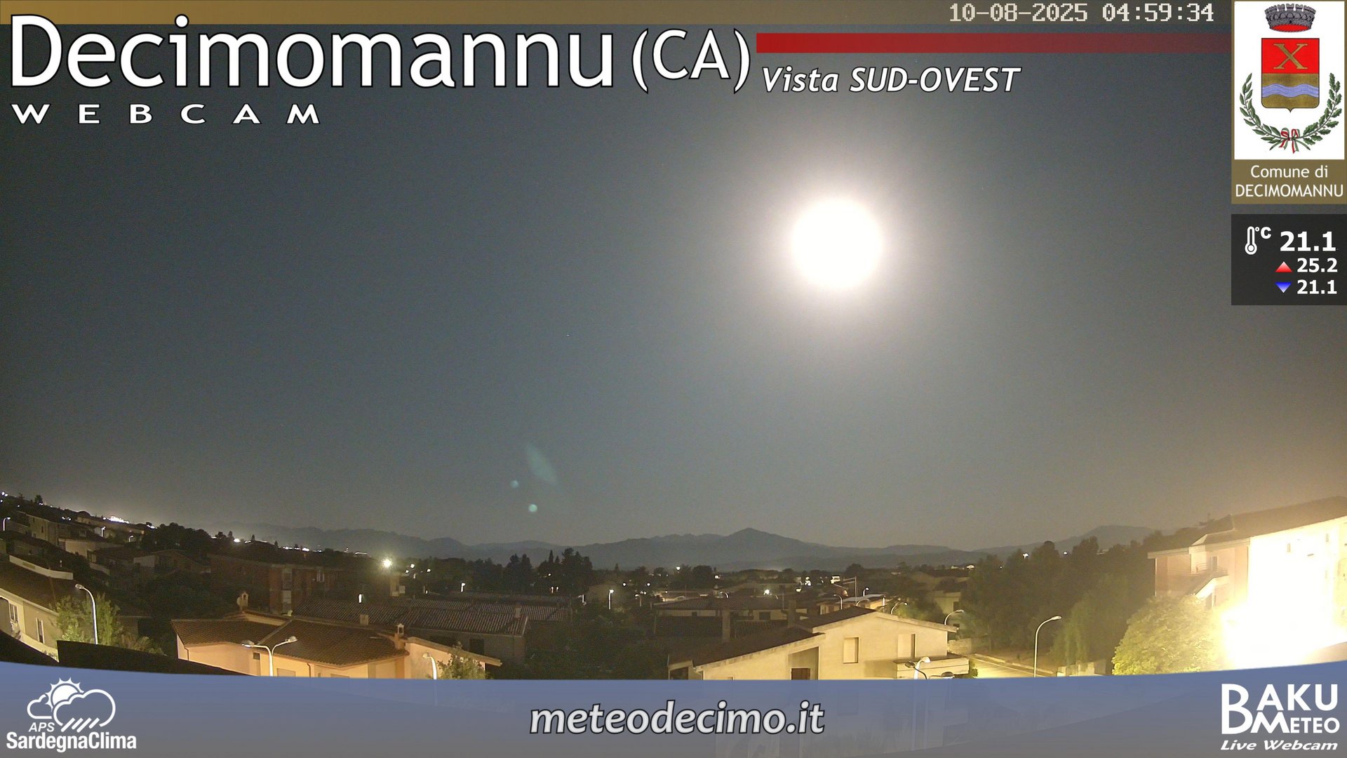 time-lapse frame, Decimomannu webcam
