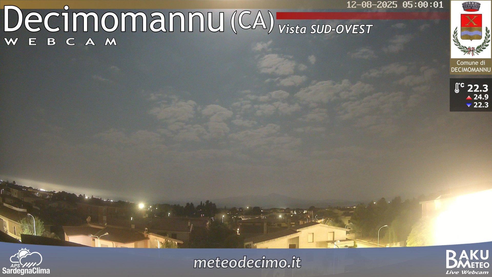 time-lapse frame, Decimomannu webcam
