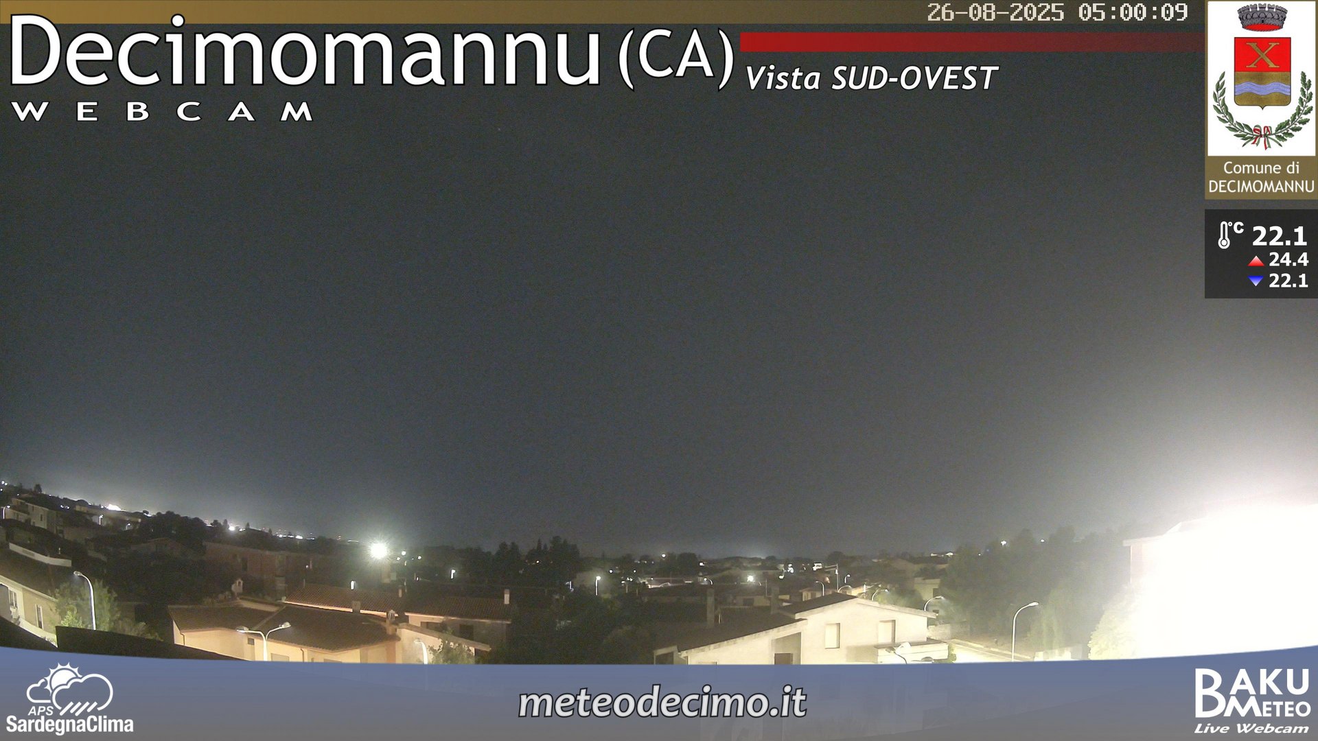 time-lapse frame, Decimomannu webcam