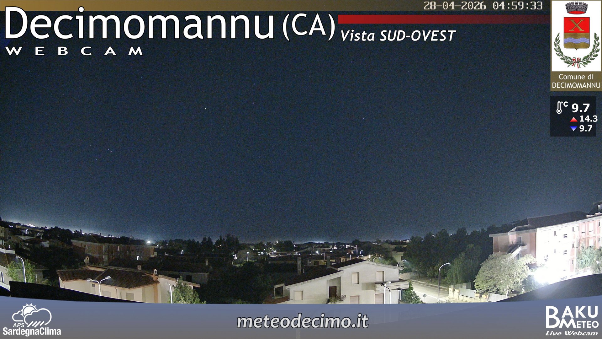 time-lapse frame, Decimomannu webcam