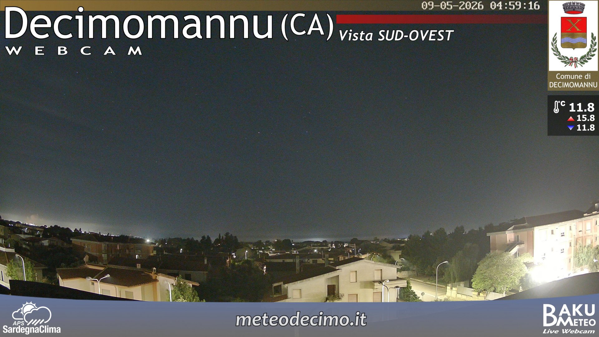 time-lapse frame, Decimomannu webcam