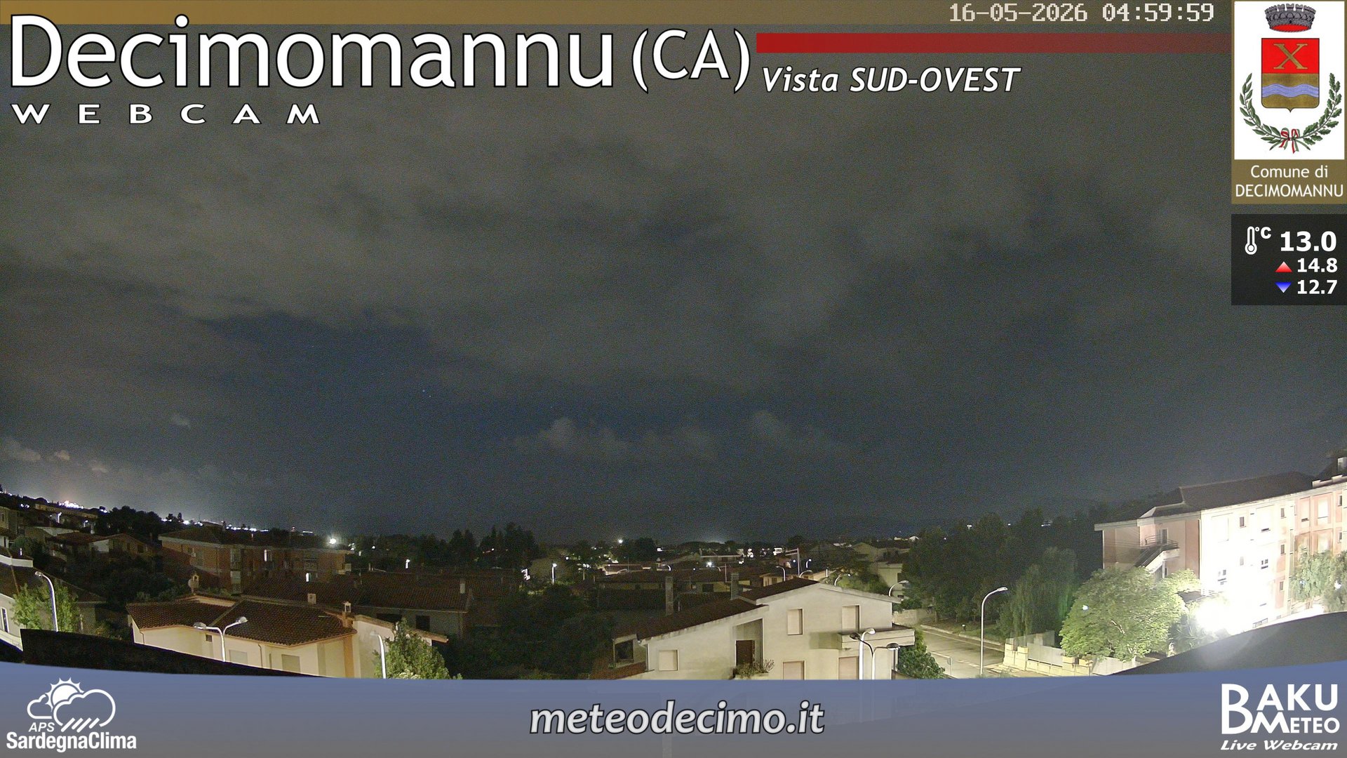 time-lapse frame, Decimomannu webcam