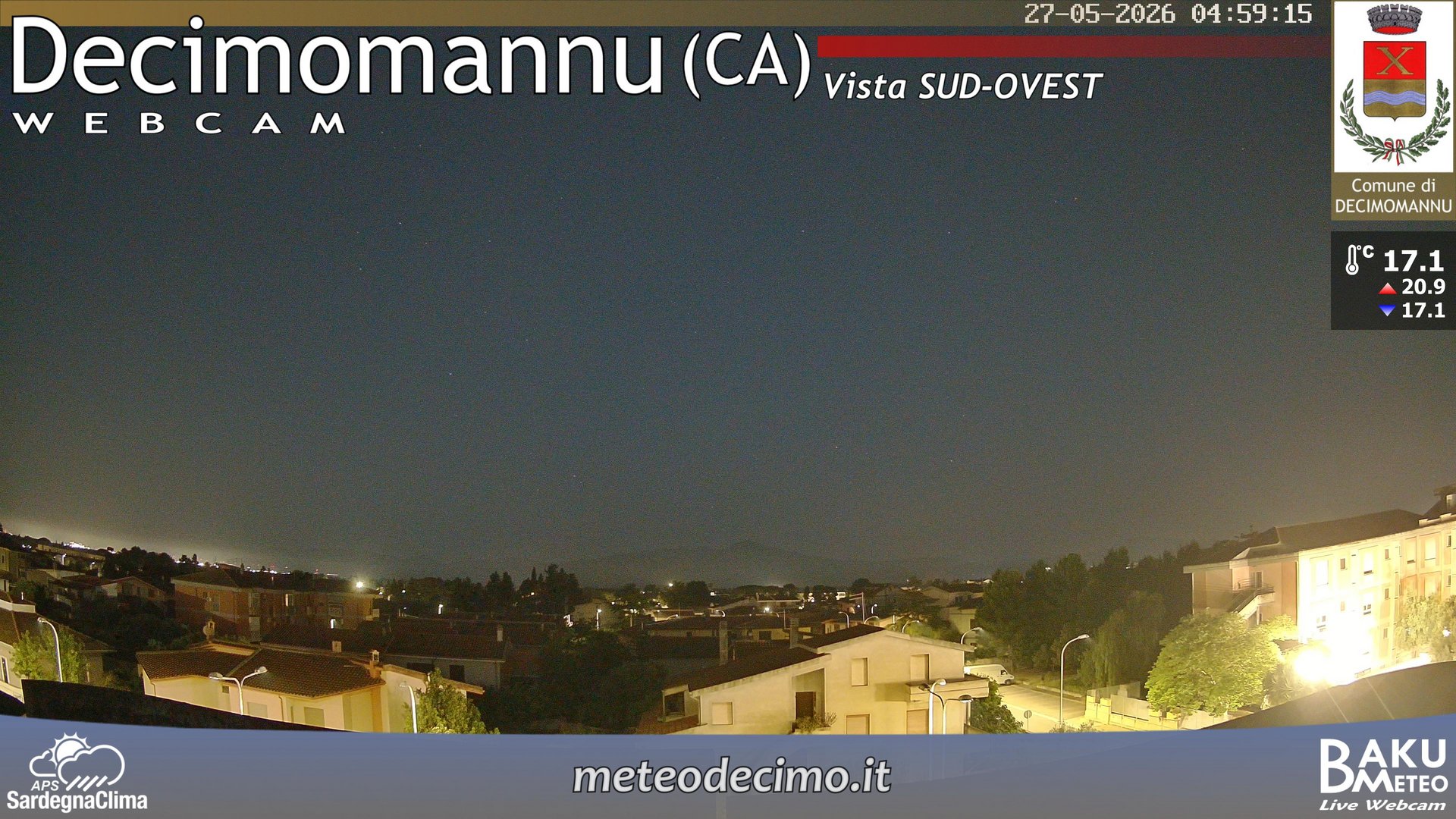 time-lapse frame, Decimomannu webcam