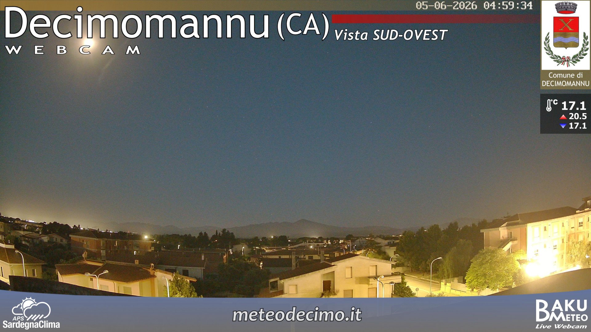 time-lapse frame, Decimomannu webcam