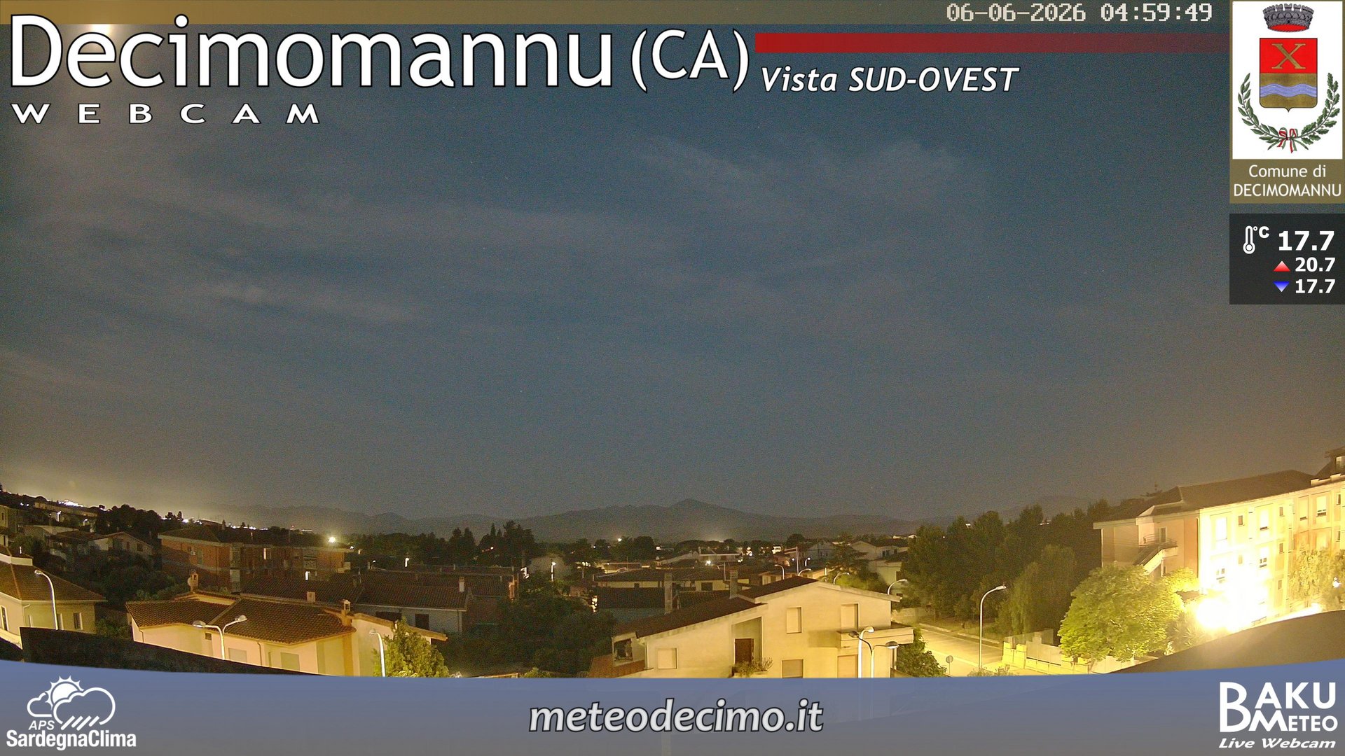time-lapse frame, Decimomannu webcam