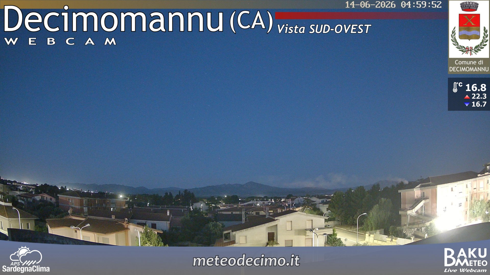 time-lapse frame, Decimomannu webcam